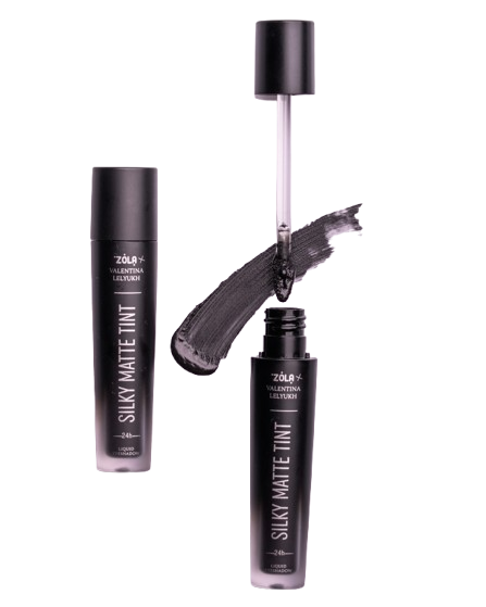 Тіні для повік рідкі ZOLA x Valentina Lelyukh  Silky Matte Tint  05 Black Velvet