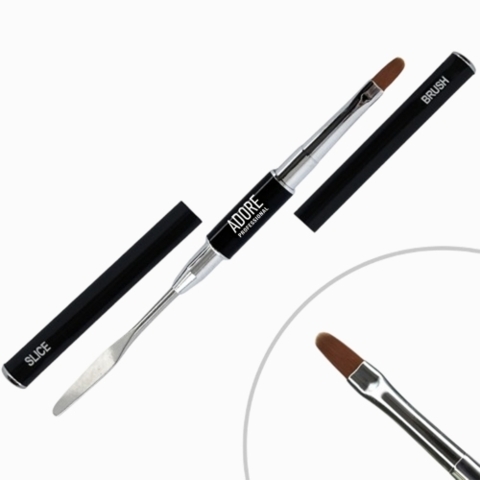 Пензлик двосторонній Adore Professional Acryl Gel Brush & Sliсe 
