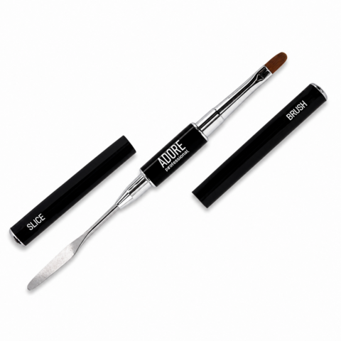Кисточка двухсторонняя Adore Professional Acryl Gel Brush & Sliсe