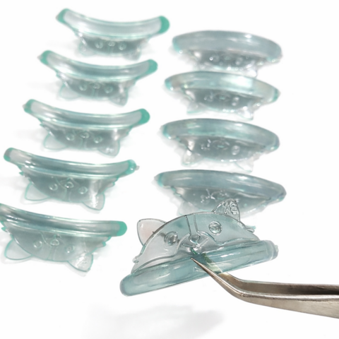 Набір валиків для ламінування вій Cat 5 пар (S M M1 M2 L ) зелені