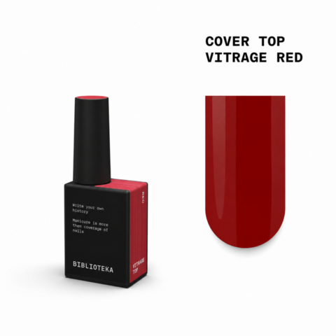 Топ камуфлирующий витражный Biblioteka Cover Top Vitrage Red Красный 10 мл