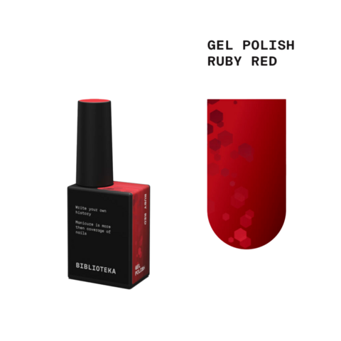 Гель-лак Biblioteka Ruby Red Красный 10 мл