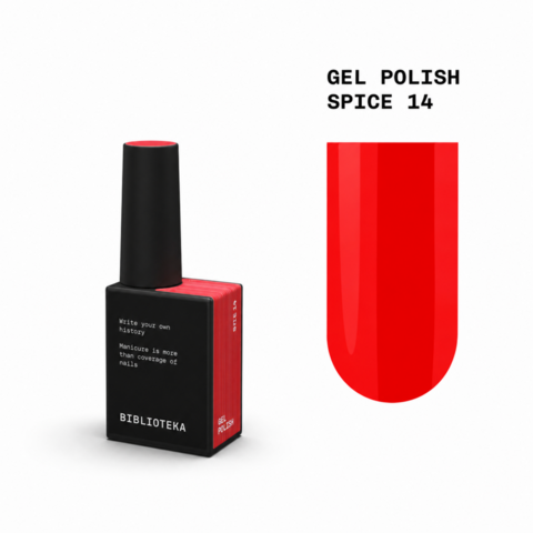 Гель-лак Biblioteka Iced Mood №14 Spice Красный 10 мл