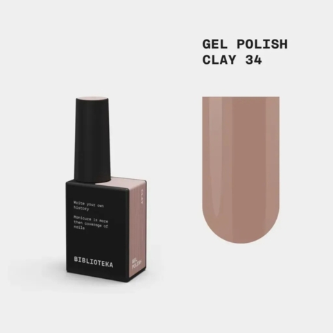 Гель-лак Biblioteka Mono Brown №34 Clay Землинистый мягкий 10 мл