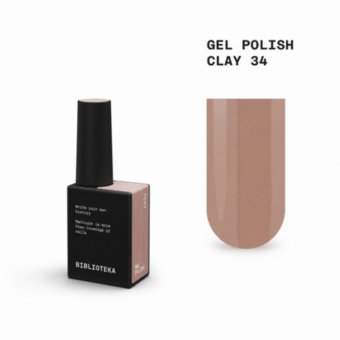 Гель-лак Biblioteka Mono Brown №34 Clay Землинистий м’який 10 мл