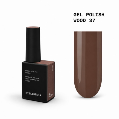 Гель-лак Biblioteka Mono Brown №37 Wood Нейтрально коричневый 10 мл