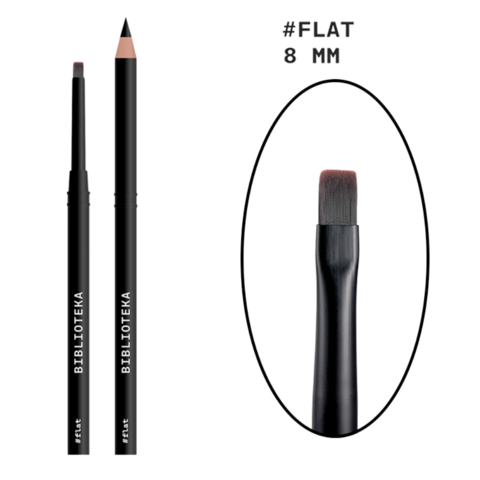 Пензлик для полігелю та густих матеріалів Biblioteka Flat 8 мм