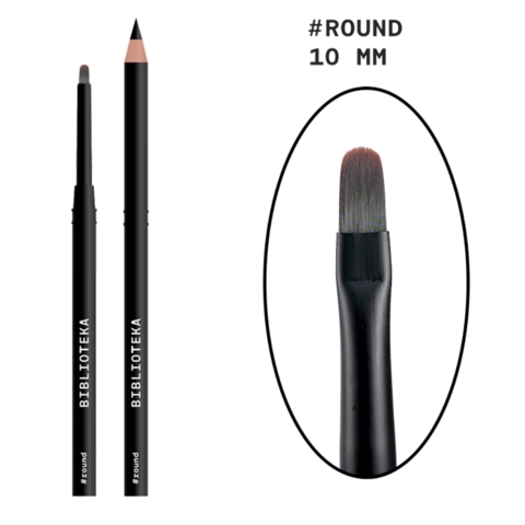 Пензлик для гелю, бази, топа Biblioteka Round 10 мм