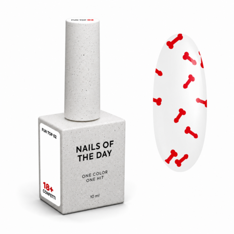 Top Nails Of The Day Fun №02 Красный 10 мл