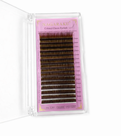 Вії Nagaraku New коричневі Mix N 0.07 7-15 мм