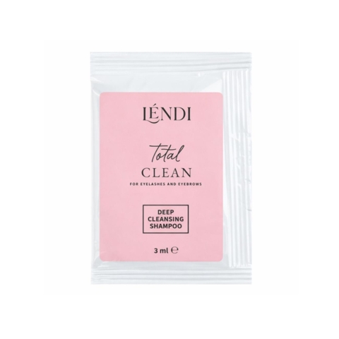 Шампунь професійний глибокого очищення для брів та вій Lendi Total Clean саше 3 мл