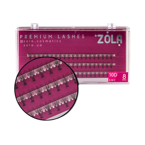 Ресницы-пучки Zola 10D, 8 мм УЦЕНКА