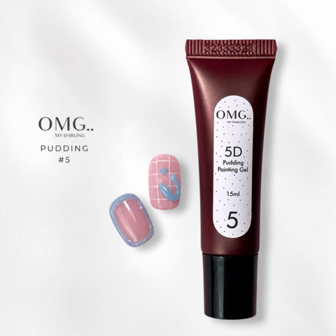Гель для об'ємних дизайнів OMG..My Darling 5D Pudding №5 Blue 15 мл