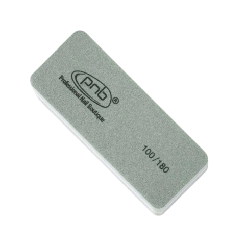 Міні-баф для нігтів PNB Mini buffer Gray Rectangular 100/180 прямокутний 