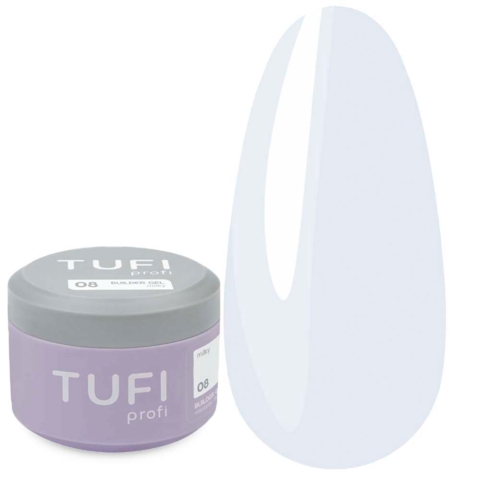 Гель для наращивания TUFI profi Builder Gel №08 Milky 50 мл