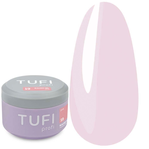  Гель для наращивания TUFI profi Builder Gel №19 Pink 50 мл