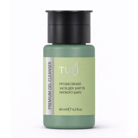 Рідина для видалення липкого шару TUFI profi Gel Cleanser з помпою 80 мл