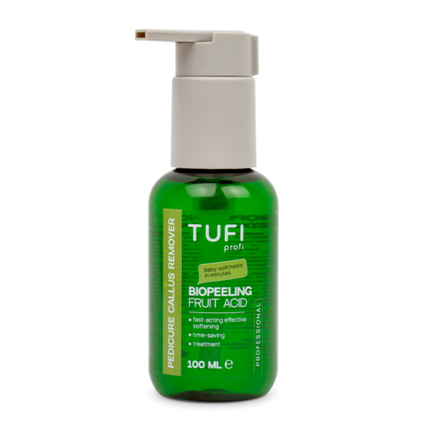 Ремувер для педикюра TUFI profi BioPeeling Fruit Acid для размягчения огрубевшей кожи стоп кислотный 100 мл