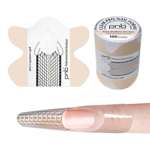 Формы для моделирования PNB Clear-Pro Nail Forms 100 шт