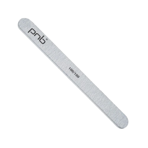 Пилка для ногтей PNB Nail file Gray Straight 100/180 прямая 