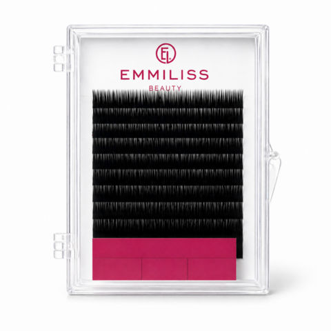 Ресницы Emmiliss  черные 10 линий C 0.07 8 мм