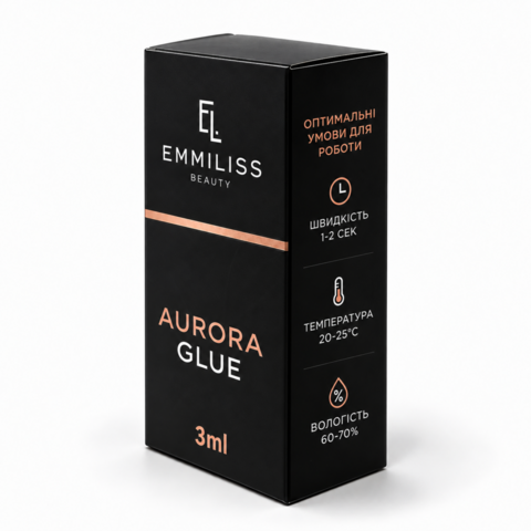 Клей для наращивания ресниц Emmiliss Aurora 1-2 с 3 мл черный