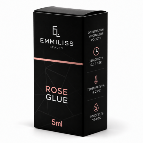 Клей для наращивания ресниц Emmiliss Rose 0.5-1 с 5 мл черный