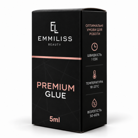 Клей для нарощування вій Emmiliss Premium 1 с 5 мл чорний