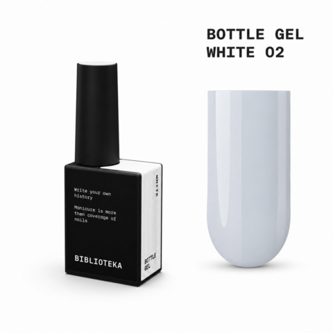 Гель моделюючий Biblioteka Bottle Gel № 02 White Білий 10 мл