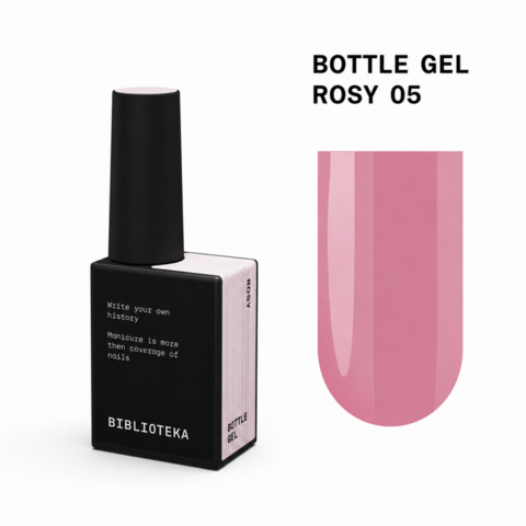 Гель моделюючий Biblioteka Bottle Gel № 05 Rosy Рожевий 10 мл