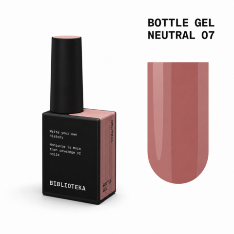 Гель моделюючий Biblioteka Bottle Gel № 07 Neutral Натуральний 10 мл