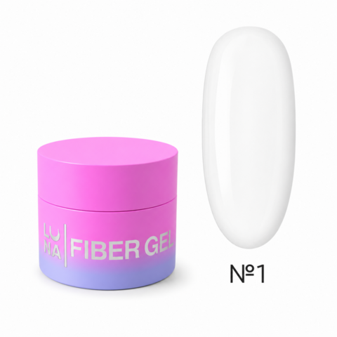 Гель для ремонту тріщин Luna Fiber Gel №1 прозорий 5 мл