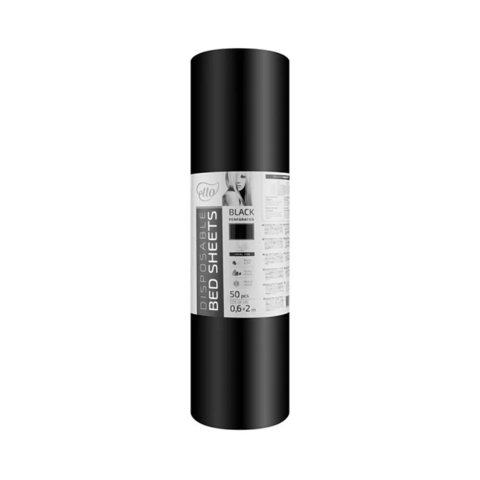 Простыни одноразовые Etto Black Collection 0,6х2м 50шт/рул черный УЦЕНКА