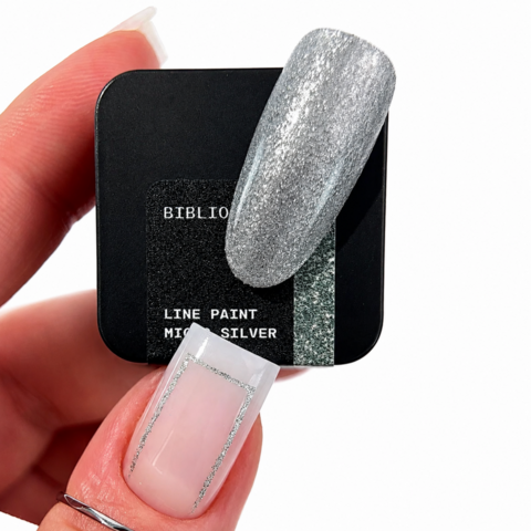 Гель-краска Biblioteka Line paint Micro Silver (мелкое серебро) 5 мл