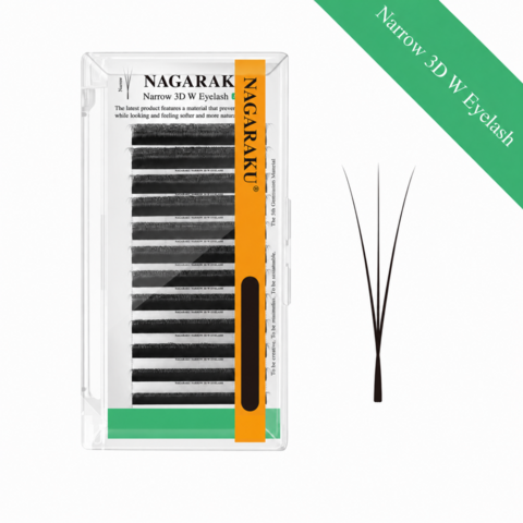 Ресницы Nagaraku 3D Narrow W-форма черные C 0.07 13 мм