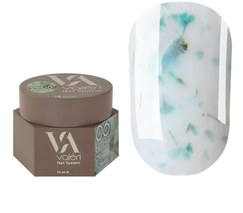 Гель моделюючий Valeri Builder Gel Flower з сухоцвітами №06 15 мл