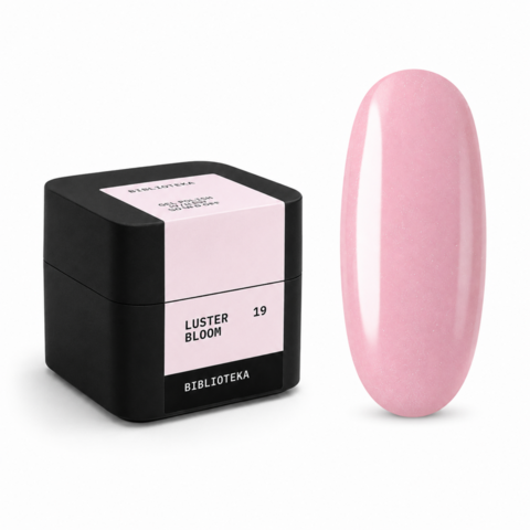 Гель моделюючий Biblioteka Builder Gel Luster №19 Bloom  Рожевий із шиммером 30 мл