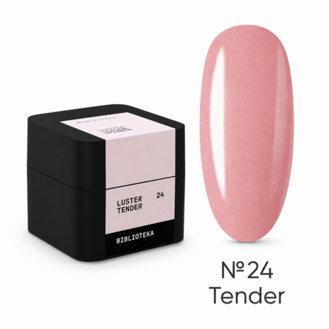 Гель моделюючий Biblioteka Builder Gel Luster №24 Tender  Ніжний із шиммером 30 мл