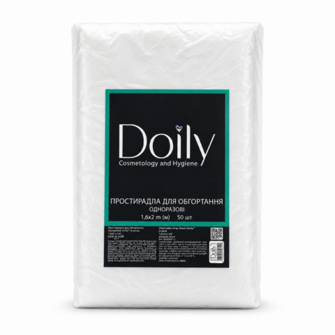 Простирадла для обгортання Doily® 1,6х2,0 м (50 шт/пач) з поліетилену прозорі