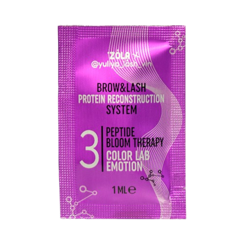 Склад для ламінування Zola x Yuliya Lash Vin Color Lab Emotion №03 Peptide Bloom Therapy в саше 3 шт*1 мл