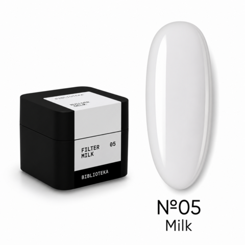 Гель моделюючий Biblioteka Builder Gel Filter №05 Milk Молочний 15 мл