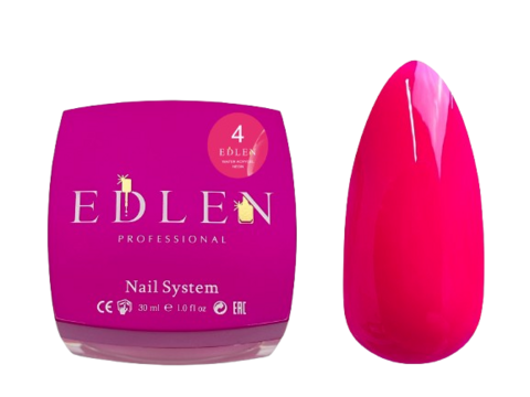 Акригель Edlen Water Neon №04 30 мл УЦЕНКА срок годности до 02.08.26