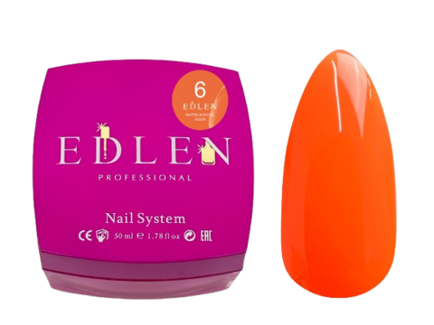 Акригель Edlen Water Neon №06 50  мл УЦІНКА термін придатності до 02.08.26