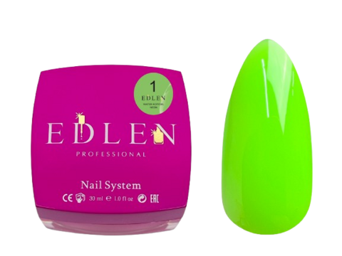  Акригель Edlen Water Neon №01 30 мл УЦЕНКА срок годности до 02.08.26