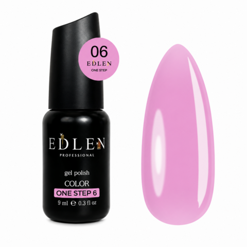 Гель-лак однофазний для педикюру Edlen One step №06 9 мл