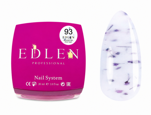 Гель моделюючий Edlen Builder Gel Flower yogurt з сухоцвітами №93 30 мл
