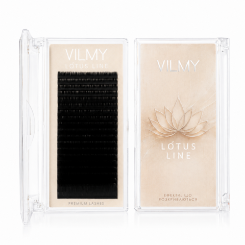 Ресницы Vilmy Lotus черные 20 линий Mix LC 0.07 8 мм