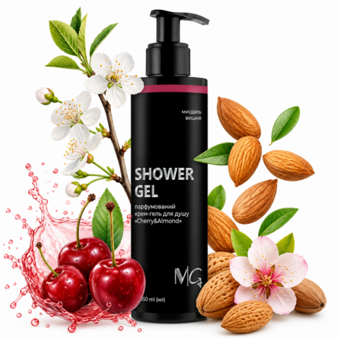 Крем-гель для душа парфумований MG Cherry & Almond 350 мл