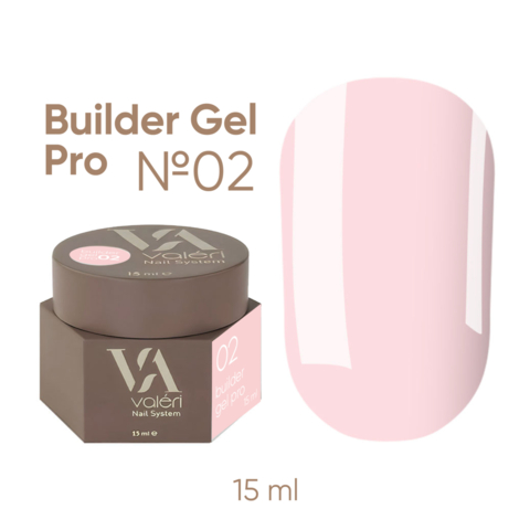 Гель моделюючий Valeri Builder Gel Pro (new collection) №02 15 мл