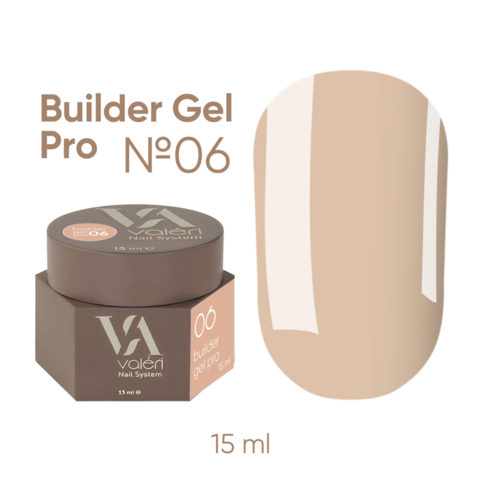 Гель моделюючий Valeri Builder Gel Pro (new collection) №06 15 мл
